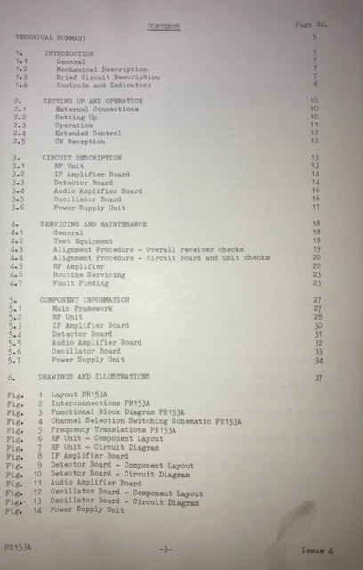 PLESSEY, SERVICE MANUAL, ORIGINAL BINDER, PR153 RECEIVER