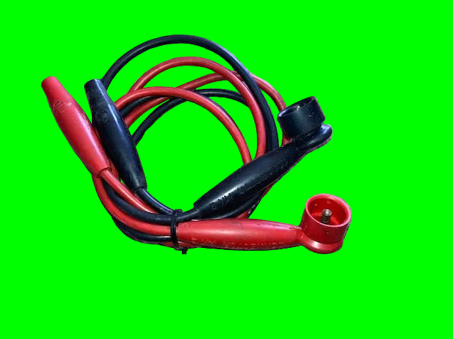 PAIR OF LEADS, AVO, MEGGER, AVO 8, PUSH ON SOCKET, USED 