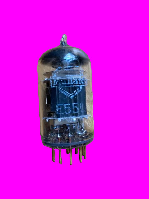 E55L, Mullard, CV5808, 8233, Gold Pin, Black Anode, 3 Mica,