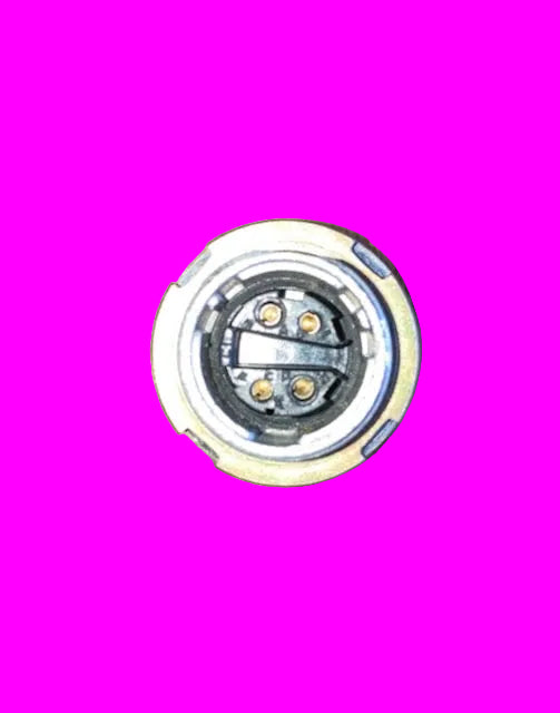 PATTERN 104, PLESSEY Mk4, 4 PIN SOCKET, 4 FEMALE PINS, FIXED,  CHASSIS MOUNT PLUG, SMALL, SHELLS SIZE 1, AS USED IN LARKSPUR RADIOS