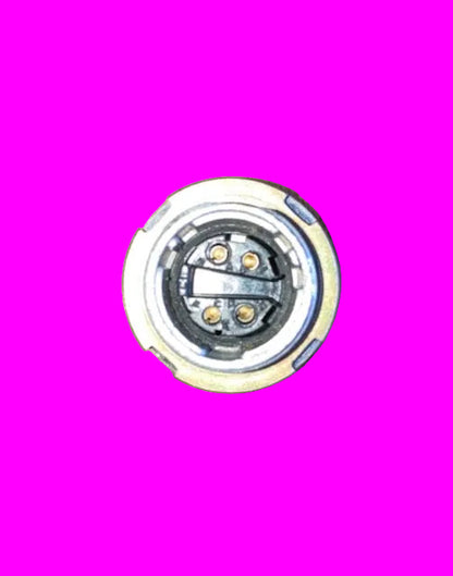 PATTERN 104, PLESSEY Mk4, 4 PIN SOCKET, 4 FEMALE PINS, FIXED,  CHASSIS MOUNT PLUG, SMALL, SHELLS SIZE 1, AS USED IN LARKSPUR RADIOS