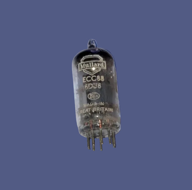 ECC88, MULLARD, 6DJ8, WHITE PRINT, Ga3 B0F3, BLACKBURN JUNE 1960 PRODUCTION