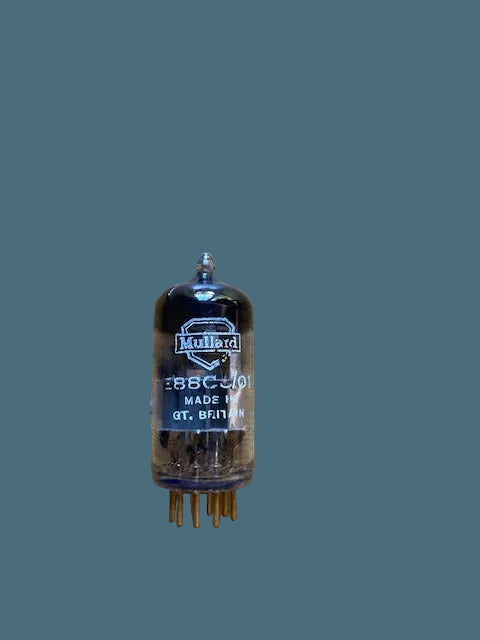 ECC88/01, , GOLD PINNED SPECIAL QUALITY, CV2493, MULLARD, WHITE PRINT, 7L1 R7G4,  JULY 1967 MITCHAM PRODUCTION, ECC88 