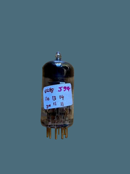 ECC88/01, , GOLD PINNED SPECIAL QUALITY, CV2493, MULLARD, WHITE PRINT, 7L1 R7G4,  JULY 1967 MITCHAM PRODUCTION, ECC88 