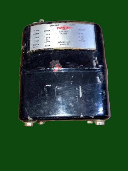 PARMEKO, NEPTUNE, P.2546, MODEL 600/57, T, FILAMENT TRANSFORNMER, PRIM, 0-200-220-240V, SEC, 2X 0-4-5-6.3V @ 3A 