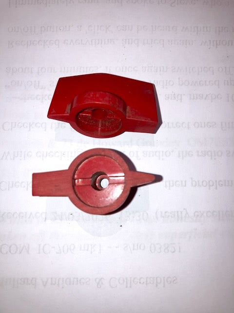 AIR MINISTRY, RED KNOB, 22mm DIA. CENTRE, 40mm BAR LENGTH 