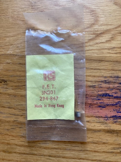 3N201, FET, MOTOROLA, TO-72 TRANSISTOR, RADIOSPARES, RS 294-867