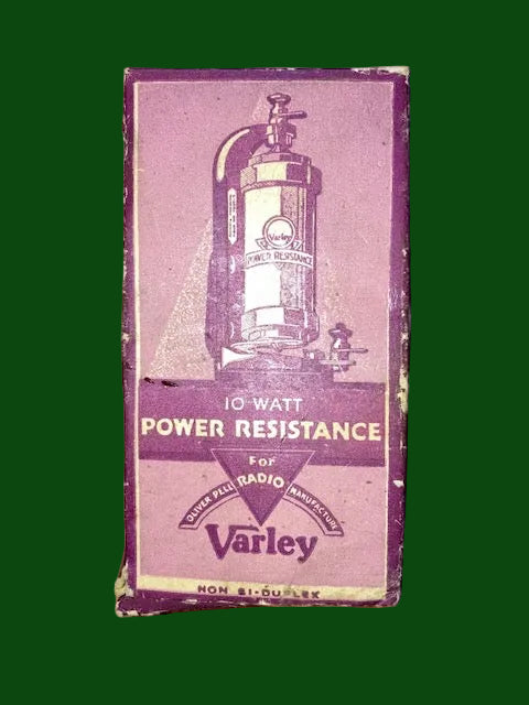 E WOUND RESISTOR, ANODE CARTRIDGE RESISTOR,  VARLEY, 10000 OHM,10K, BOXED 1927 