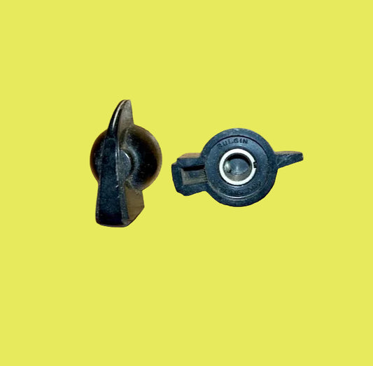 BULGIN, K107, CHICKEN HEAD, KNOB, BLACK - PAIR, x2