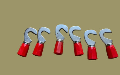 CLIX, LARGE SPADE, HOOKED CONNECTORS, TC.419, BLACK  AND RED PAIR, NOS