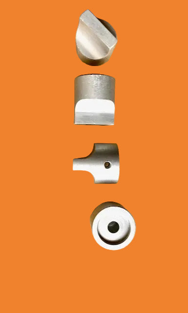 ALUMINIUM BILLET KNOB, 1970'S HIFI, NOS , 22mm DIA., 6mm SHAFT, 24nn HEIGHT, NO GRUB SCREW