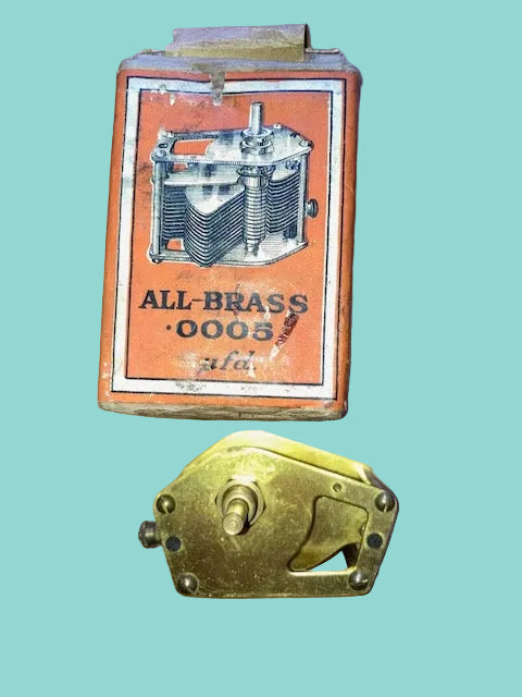 Wingrove Rogers, Polar, All Brass Condenser No.3, 0.0005 mfd, Boxed, New, 1931