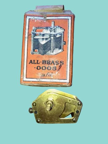 Wingrove Rogers, Polar, All Brass Condenser No.3, 0.0005 mfd, Boxed, New, 1931
