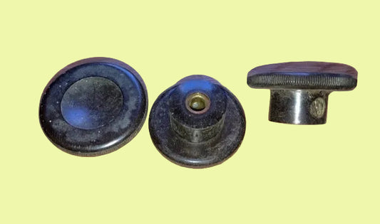 PHILIPS, T SHAPED KNOB, BROWN BAKELITE,  41mm DIA., 20mm HEIGHT