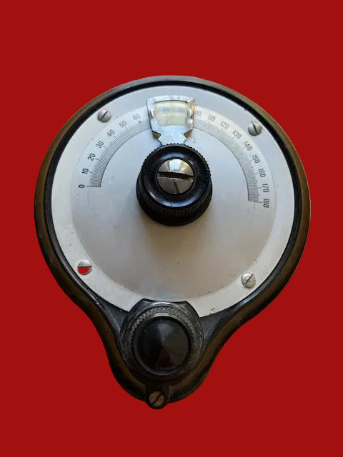 Black, Bakelite, Slow-Motion  Tuning Dial, 4ins Dia., Indigraph Style, 1920s