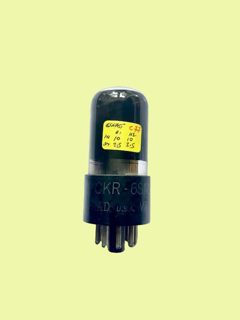 ASS, FAT BASE, BOTTOM GETTER FLASH, COPPER GRID POSTS, 1940S PRODUCTION, 6SN7