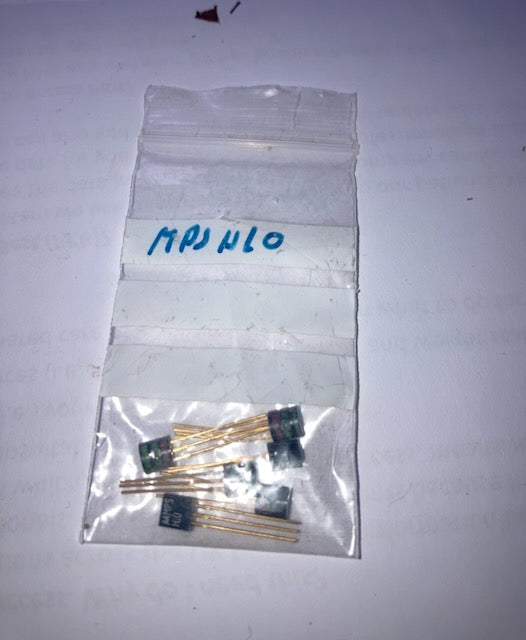 6x, Central Semi, MPSH10, H10, NPN VHF-UHF Transistor, 30V 50mA 350mW 650MHz, TO-92