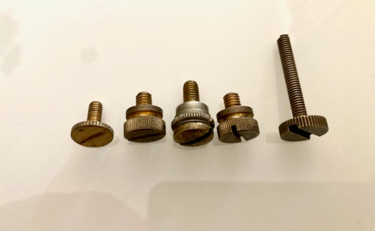 4X DAVIS &amp; TIMMINS, BINDING POST SCREWS, BRASS, 2BA