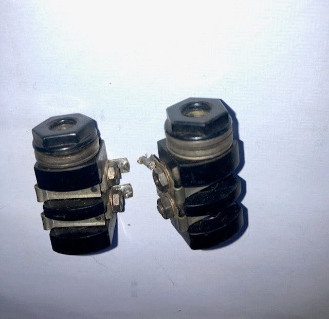 2x, 6mm JACK SOCKET, FRONT PANEL MOUNT, EX EQUIPT