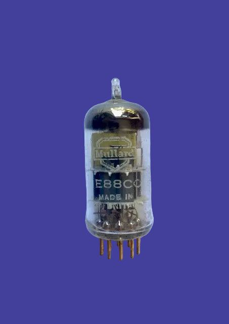 CV2492, MIL SPEC E88CC, MULLARD, GOLD PIN ,  WHITE PRINT, MITCHAM SEPT 1962 PRODUCTION