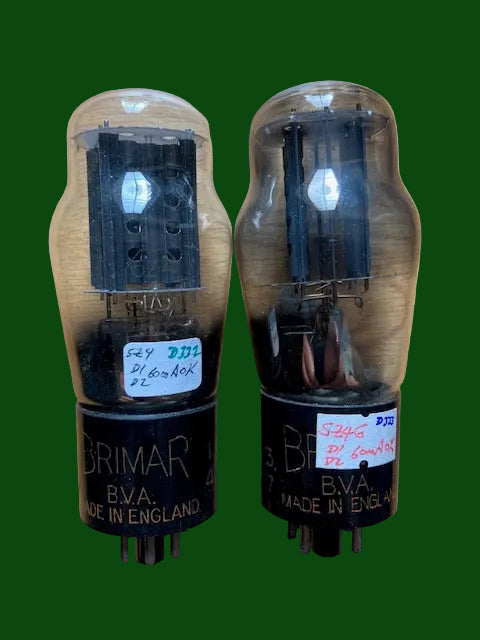 5Z4G, BRIMAR, ORANGE BASE PRINT, MATCHED PAIR