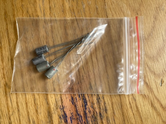 OC81, MULLARD, TRS, RED DOT, GERMANIUM TRANSISTOR, X1PC