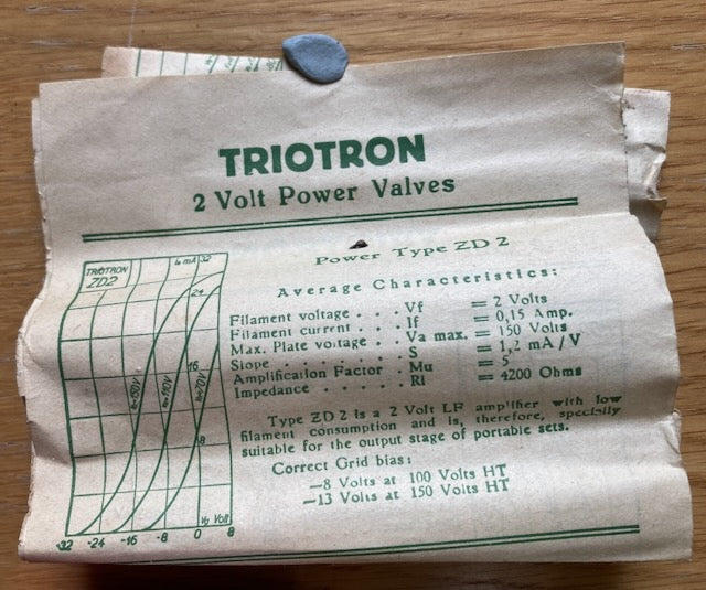 ZD2, TRIOTRON, PM2, NEW BOXED, 1930S PRODUCTION