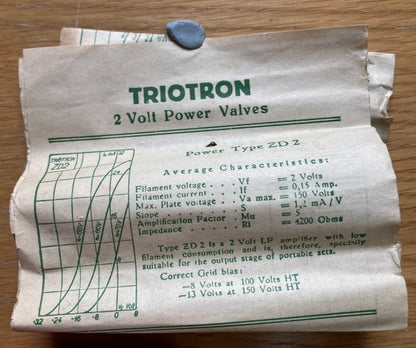 ZD2, TRIOTRON, PM2, NEW BOXED, 1930S PRODUCTION