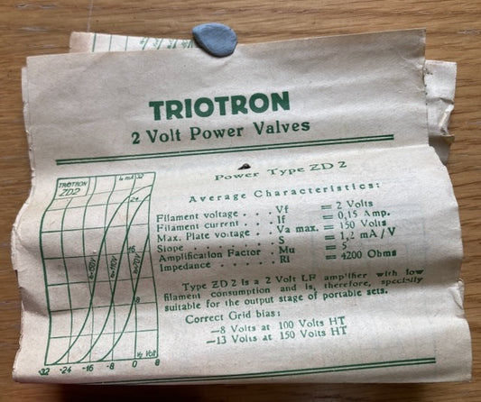 ZD2, TRIOTRON, PM2, NEW BOXED, 1930S PRODUCTION