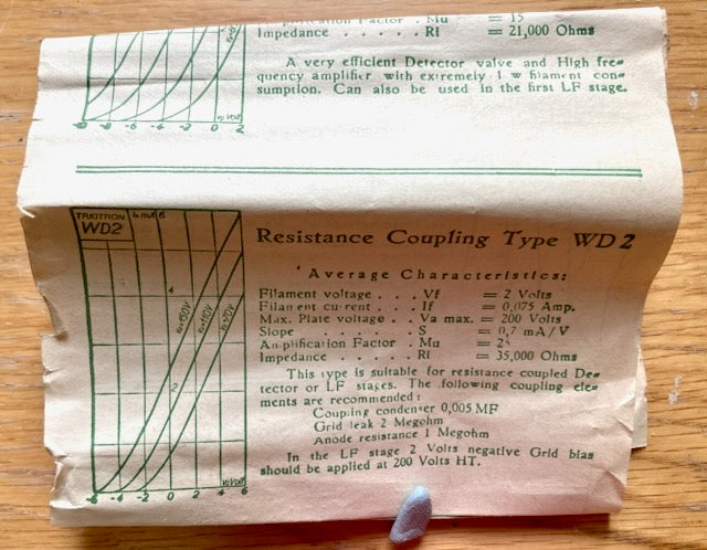 WD2, TRIOTRON, PM1HL, NEW BOXED, 1930S PRODUCTION 