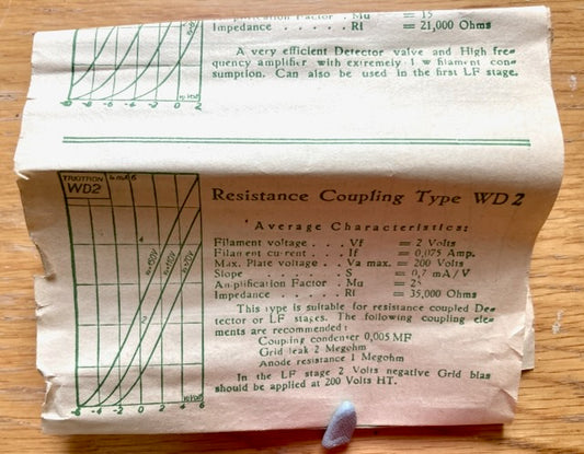 WD2, TRIOTRON, PM1HL, NEW BOXED, 1930S PRODUCTION 