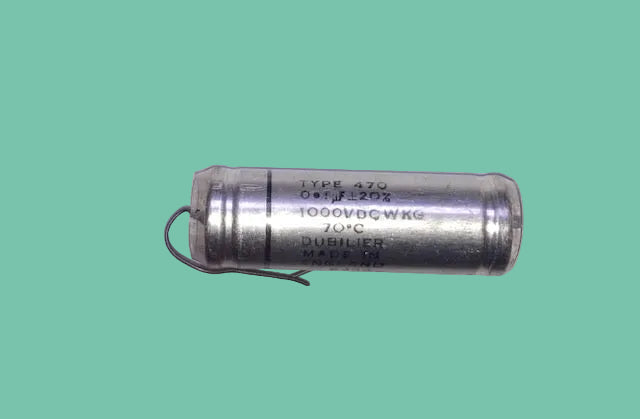 DUBILIER, 0.1uF @ 1000V, PAPER, AXIAL CAPACITORS,