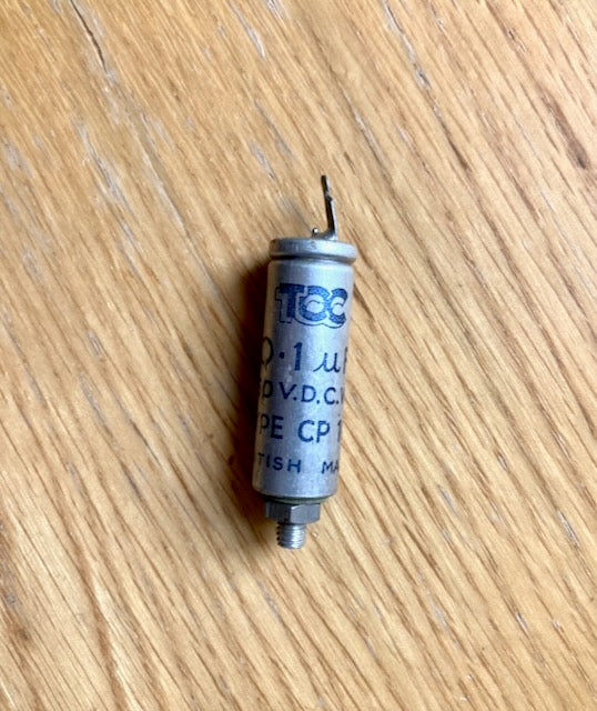 TCC, 0.1uF @ 350V, PAPER, STUD MOUNT CAPACITOR