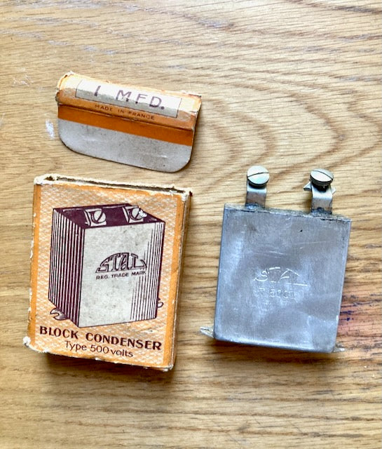 STAL, BLOCK CONDENSER, BOXED, NOS  1uF, 1932