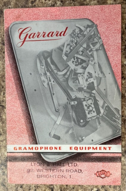 GARRARD GRAMOPHONE EQUIPMENT, FOLDOUT LEAFLET, 1951