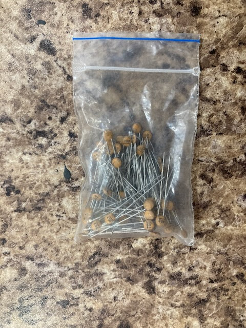 BAG OF 50+, CERAMIC DIPPED CAPACITOR,0.01uF