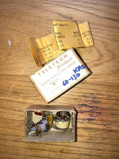 3x COILS, IN TELETRON SUPER INDUCTOR BOX,&nbsp;HFA9, 60 - 150KHz, 2000-4000M