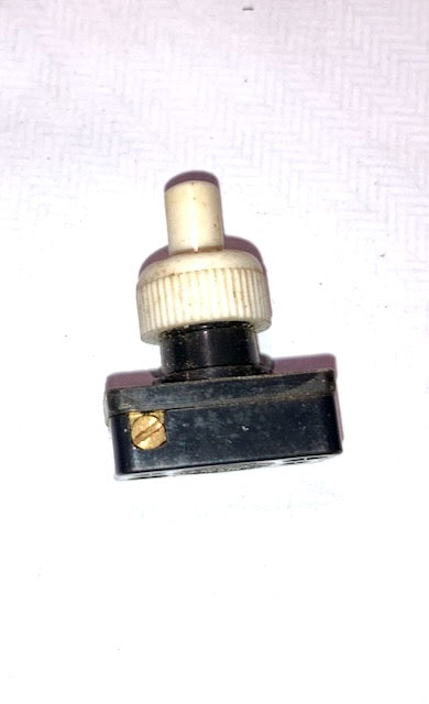 Push Switch, On/Off, Castelco Brand, 1 Amp 250VAC, White Button ,