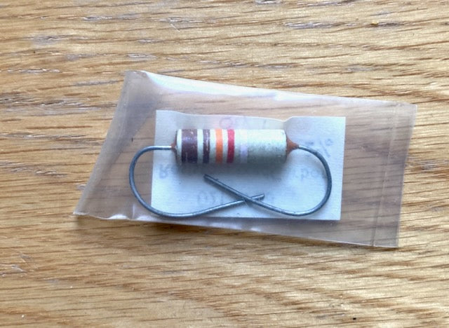 11K, 0.25W, Erie, Type 108, Carbon Resistors, High Stability , Individually Wrapped, Air Ministry, 021/9708