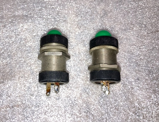 ARCOLECTRIC, SL90, BLACK BEZEL, GREEN LENS, 26mm DIA LONG CAST BODY,SIGNAL LAMP, EX EQUIPT