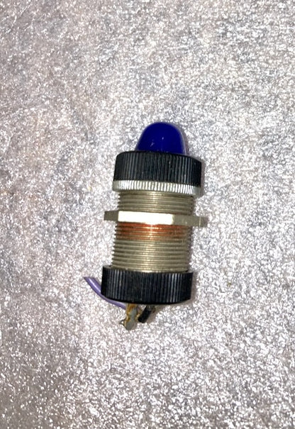 ARCOLECTRIC, SL90, BLACK BEZEL, BLUE LENS, 26mm DIA LONG CAST BODY,SIGNAL LAMP, EX EQUIPT
