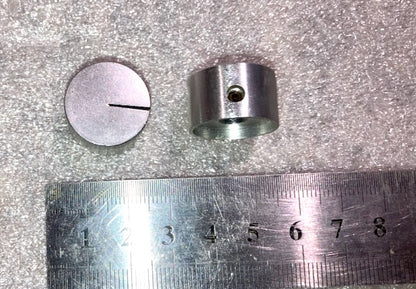 2x, BILLET ALUMINIUM KNOBS, 6mm SHAFT,  13mm HEIGHT, 20mm DIA.