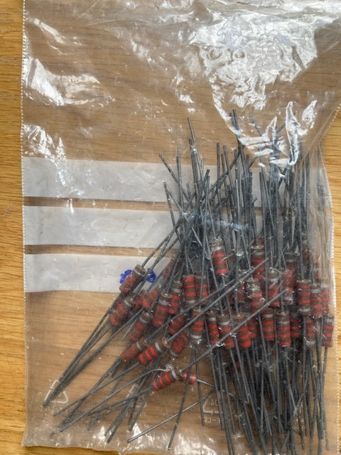 Allen Bradley, Morganite, Carbon composite resistor, Type S, 0.5W 10%, VARIOUS VALUES