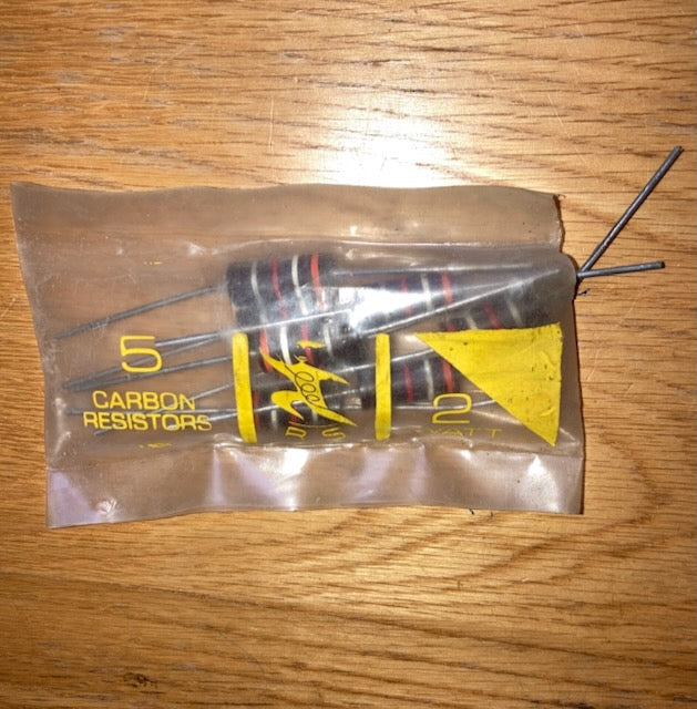 RS, RADIOSPARES, VINTAGE, 2W  CARBON RESISTORS, BOXED