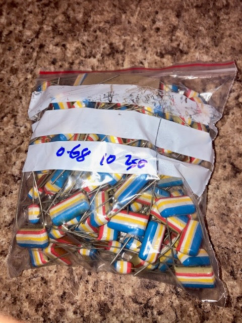 Mullard, C280 Series, Tropical Fish, Polyester Capacitors,250V & 400V Wkg, in Various Values,