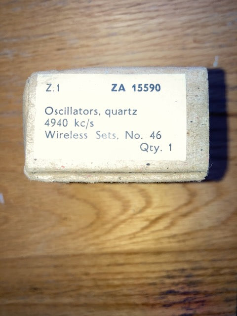 AIR MINISTRY, BAKELITE CASED, CRYSTAL  10X/4940 4940 KC/s,  ALSO ZA15590 FOR WS46, BOXED