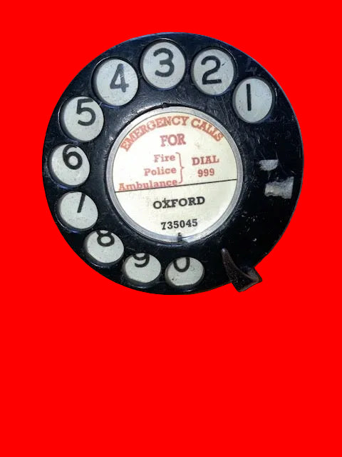 GPO, Dial Automatic, ITI, Type 24C, Rotary Telephone Dial Oxford ,PBX ,India ATE, Black Finger Plate
