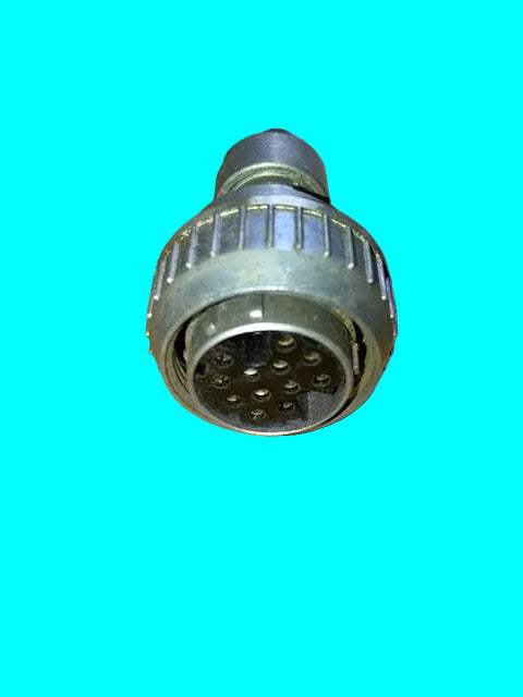 Pattern 104,  Plessey, Mk 4, Aluminium Socket, Free, Cable Mount,  12 way , 12 Female Pins,  Aluminium Mk IV,  Larkspur,