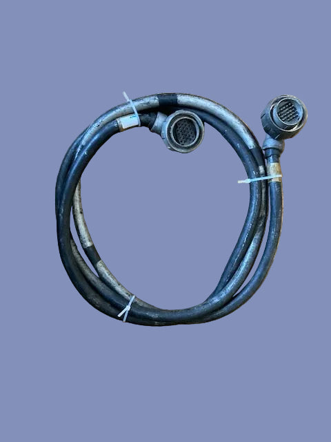 LARKSPUR, CABLE 5FT, Pattern 104, &nbsp;Plessey, Mk 4, &nbsp;25 Way, Socket, Free, Rt Angle, to, 25 way, Plug, Free, RT Angle, Male Pins, &nbsp;Aluminium Mk IV
