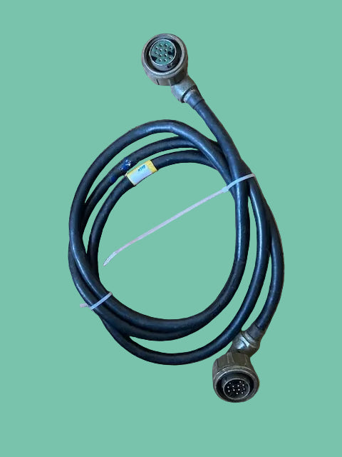 LARKSPUR, CABLE 5FT, Pattern 104, Plessey, Mk 4, 12 Way, Socket, Free, Rt Angle, To, 12 way, Plug, Free, Rt Angle, Male Pins, Aluminium Mk IV, FIT B47, C11, C42, C45